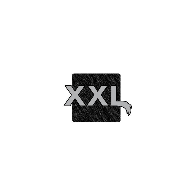 XXL Fox Fur Collar black