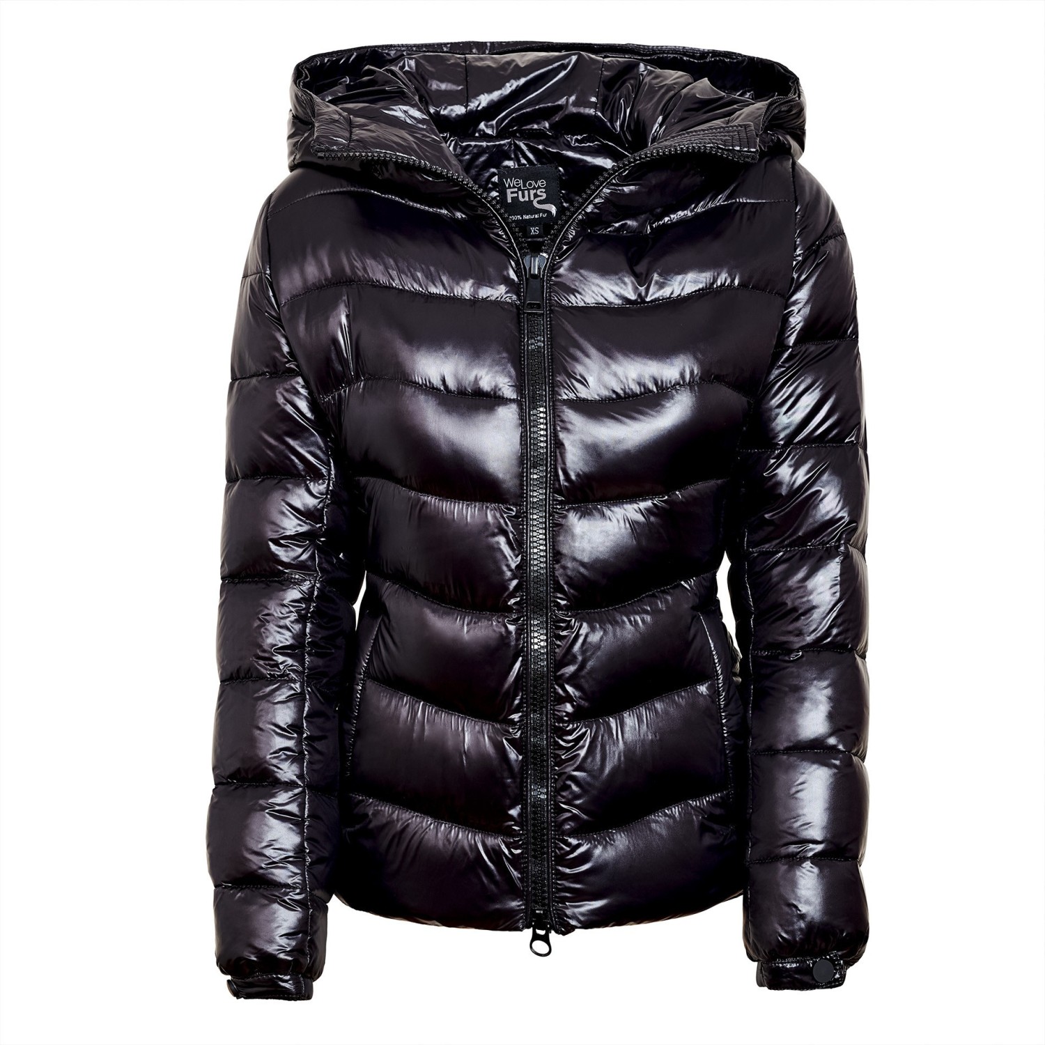 Puffer jacket with fur