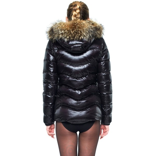 Puffer Jacket with Fur Hood 