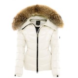 Fur Hooded Puffer Jacket „IceWhite“