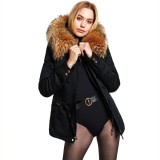 warme Jacke mit Echtfell XXL Kragen „Petite“ We Love Furs