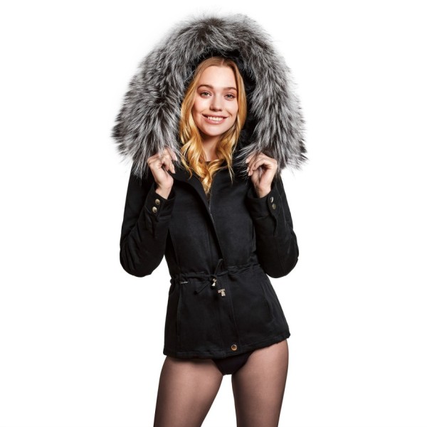 Winterjacket warm Fur Hooded Coat  “Petite“ with XXL Fur We Love Furs