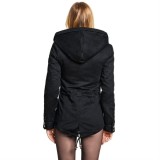Winterjacket warm  XXLFur Hooded Coat  “Petite“ with XXL Fur We Love Furs black