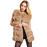 Fur Jacket with leather sleeves "VOGUE"