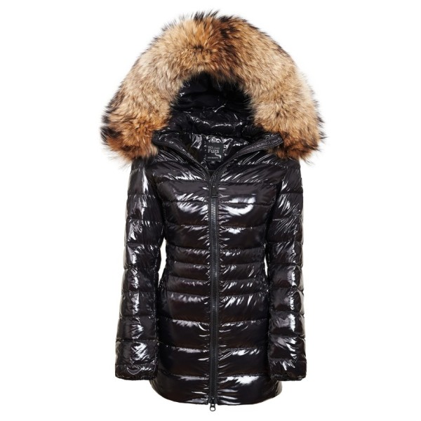 Ladies Fur hood Real Fur warm Winterjacket Downcoat We Love Furs