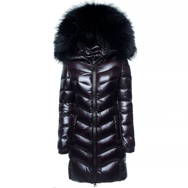 Real Fur Hood Winter coat winter jacket woman ladies black
