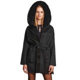 Woolcoat with real fur black