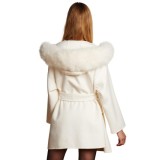 Woolcoat with fur hood "JULES"- sold out