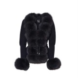 Jacket with Fur Cuffs, Ladies, Real Fur, Fur Collar, Fur Trim, Fur,grey, welovefurs