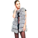 Fox Fur Gilet ‘‘Vogue“ in grey with small defect