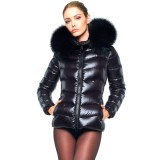 Downjacket with fake fur collar