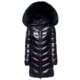 Puffer Coat with faux fur “IceBlack”