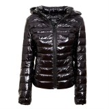 Glossy Pufferjacket with faux fur "Glossia"