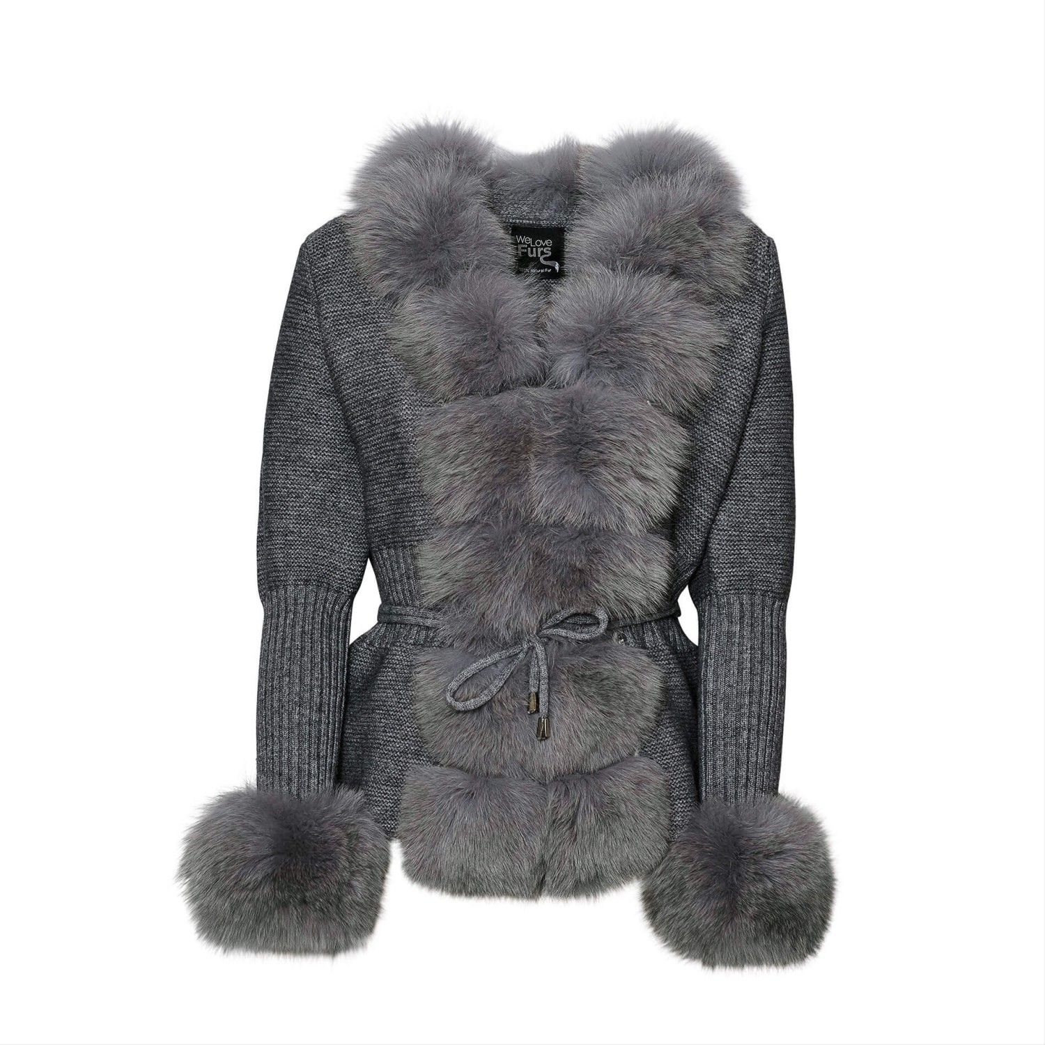 Jacket with fur cuffs and collar