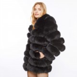 Ladies fur jacket black