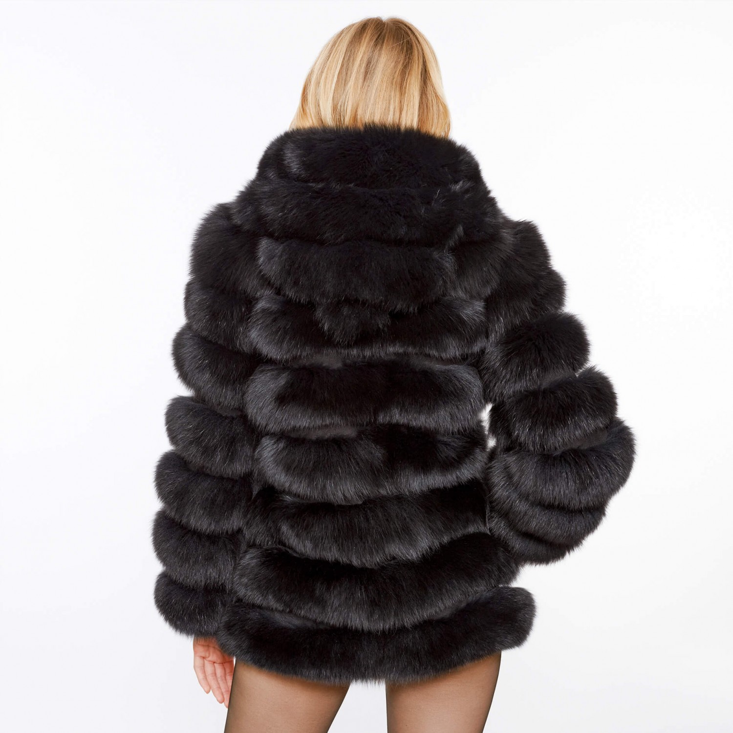 Fur jacket black