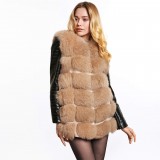 real fur jacket caramel