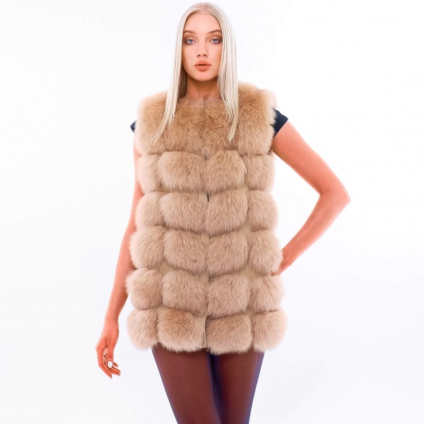 Real fur vest