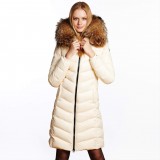 Puffer coat with real fur