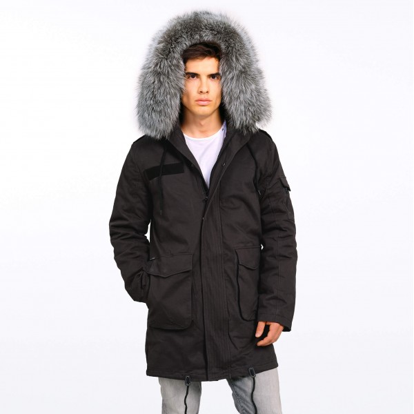 Mens jacket with fur