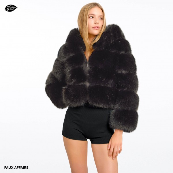 Fake Fur jacket black