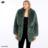 wintercoat faux fur green