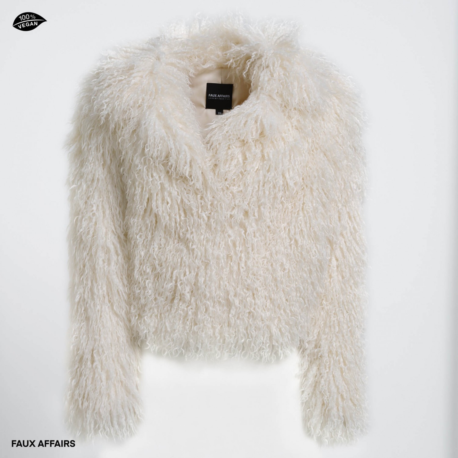 white lamb wool imitation jacket