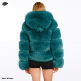 cropped fake fur winter jacket