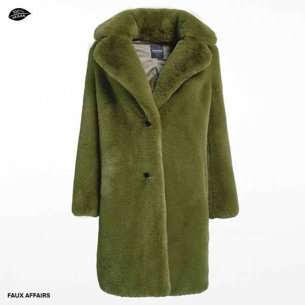 fake fur wintercoat green