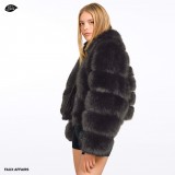 cropped faux fur winterjacket