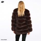 faux fur winterjacket darkbrown