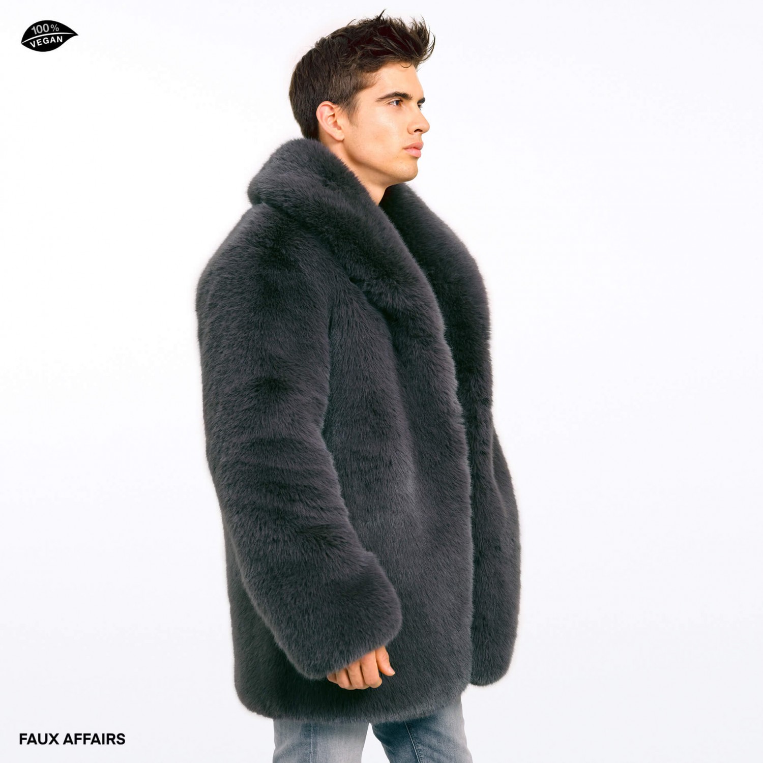 men´s faux fur coat