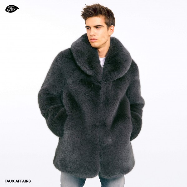 men´s fake fur coat