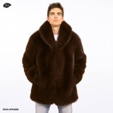 faux fur wintercoat for men