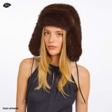 vegan fur hat darkbrown