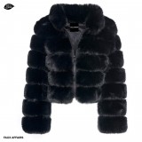 cropped fake fur winterjacket
