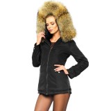 Jacket with fur hood "Icona"