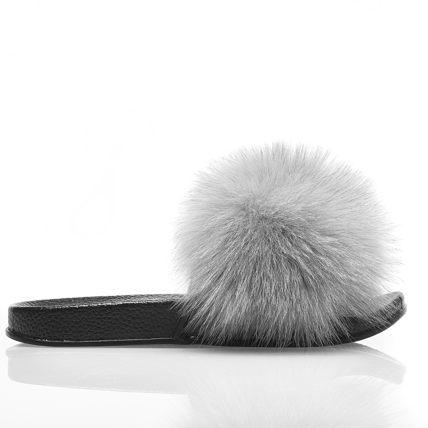 Fur Slides made with 100% Fox Fur  Shoe Size EU 37|US 6