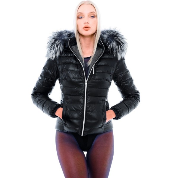 Ladys Down jacket with fur