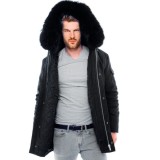Mens Coat with Fur “BLACK ADMIRAL”