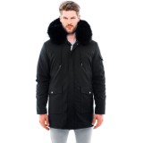 Mens Coat with Fur “BLACK ADMIRAL”