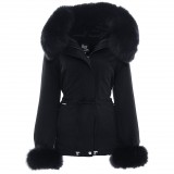 „Petite“ Jacket with Fur Cuffs