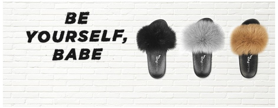 Fur Slides & Fur Slippers made of fox fur | WeLoveFurs